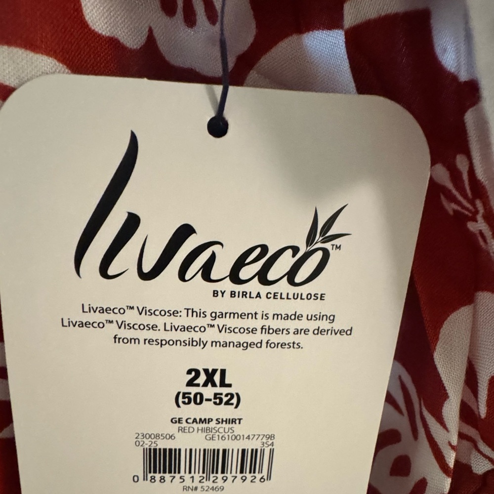 George Red and White Floral Men's Shirt - Picture 6 of 6